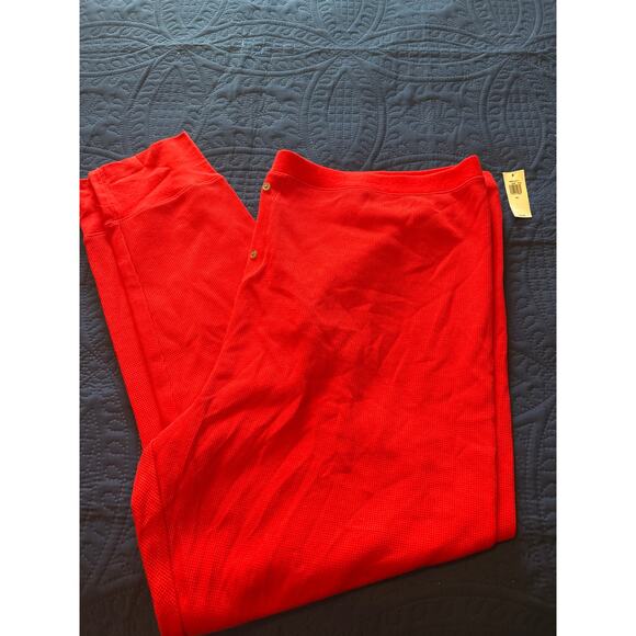 NWT Old Navy Women's Plus Size Red Thermal Pants Pull On Elastic Waist Size 4X - Picture 1 of 6